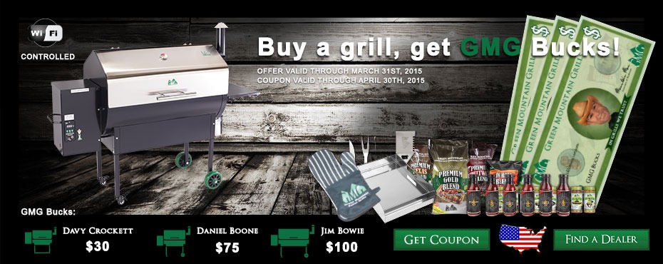 Buy a grill, get GMG Bucks!